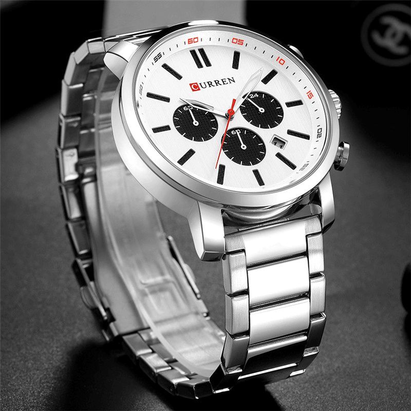 Curren 8315 Chronograph Waterproof Kvartsur Business Style Herrarmbandsur