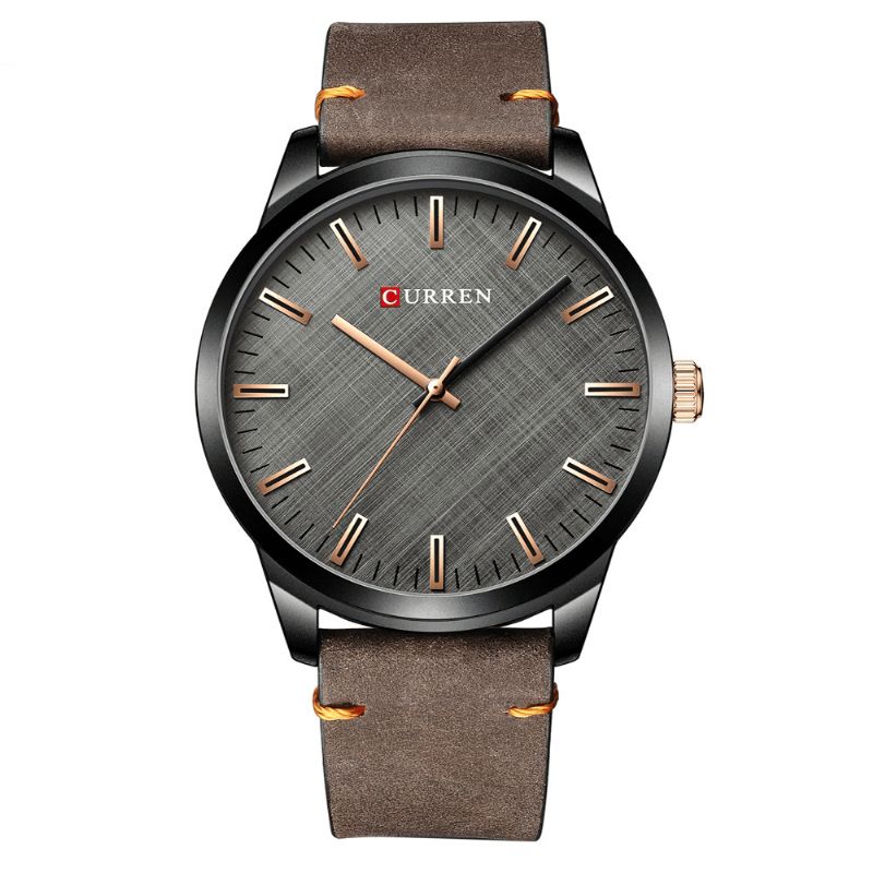 Curren 8386 Casual Style Ultra Tunn Armbandsur För Män Klassiska Läderband Kvarts Klockor