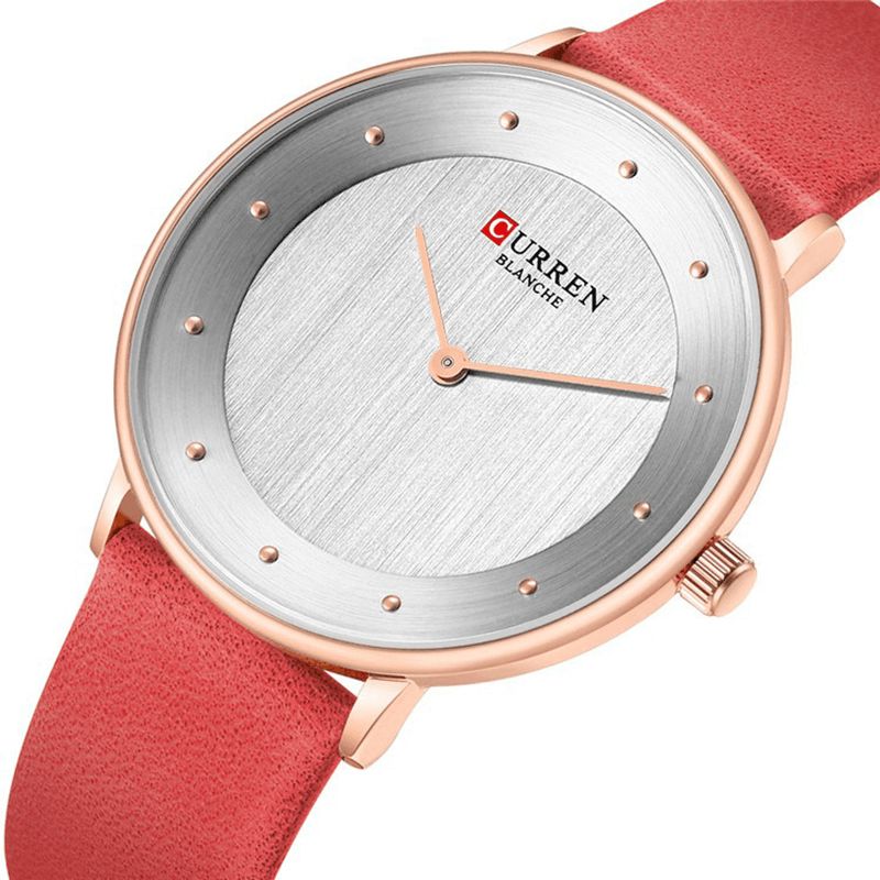 Curren 9033 Mode Casual Time Display Pu Läderrem Dam Kvartsur