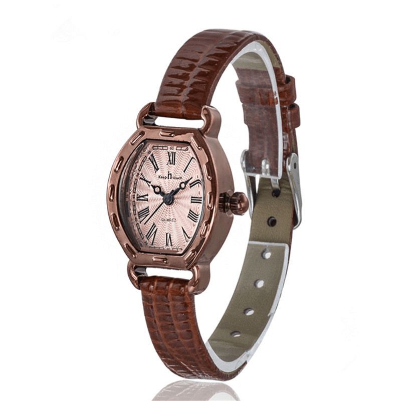 Deffrun Rectangle Dial Kvinnor Armbandsur Mode Casual Dam Kvartsur