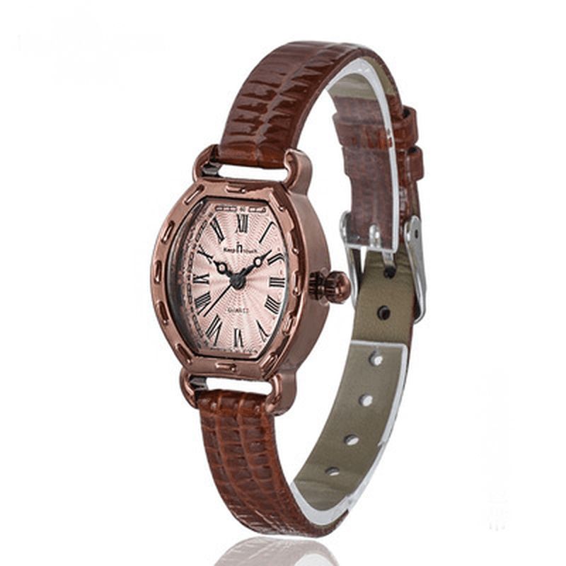 Deffrun Rectangle Dial Kvinnor Armbandsur Mode Casual Dam Kvartsur