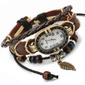 Deffrun Unik Design Dam Armband Watch Retro Style Kvartsur