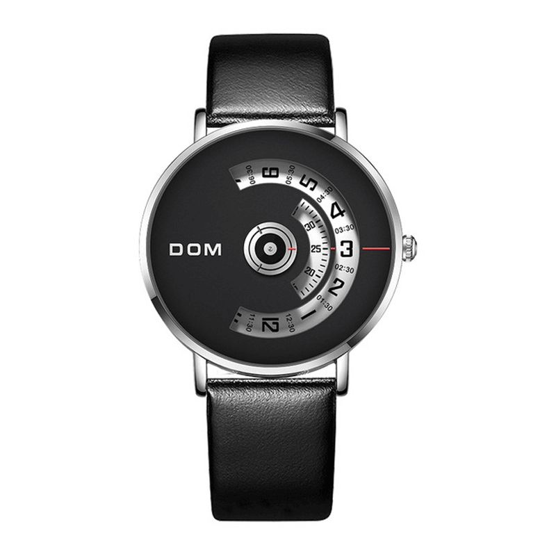 Dom M-1303 Mode Herrklocka Creative Dial 3Atm Vattentät Kvartsklocka