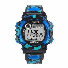 Honhx 62 Mode Märklocka Luminous Date Week Display Multi-Function Camouflage Sport Digital Watch