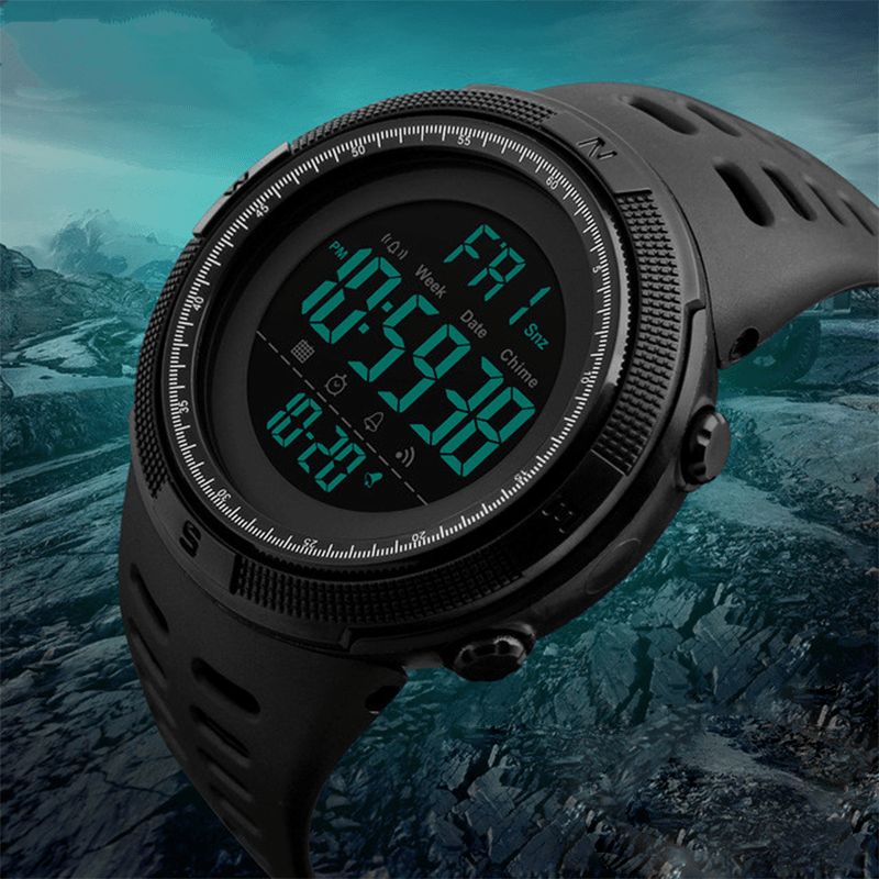 Honhx 62 Mode Märklocka Luminous Date Week Display Multi-Function Camouflage Sport Digital Watch