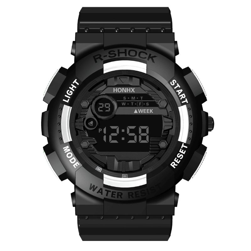 Honhx 82-66F Mode Sport Style Män Luminous Dsiplay Digital Watch