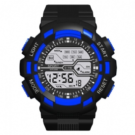 Honhx S716 Mode Färgglada Nattljus Män Väckarklocka Vecka Display Sport Digital Watch