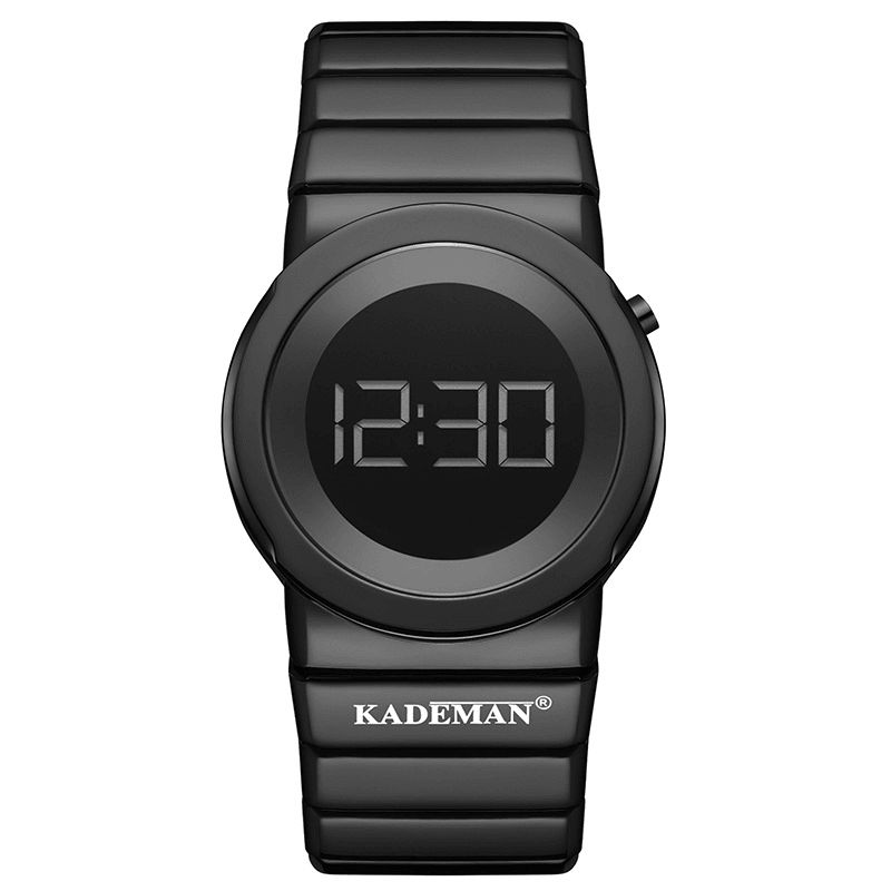 Kademan K9052 Casual Damklocka 3Atm Vattentät Armband I Rostfritt Stål Led Digital Klocka