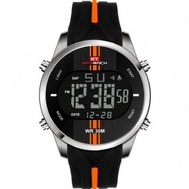 Kat-Wach Kt716 Digital Watch Mode Silikon Stoppur Vattentät Klocka Alarm Utomhus Sport Watch