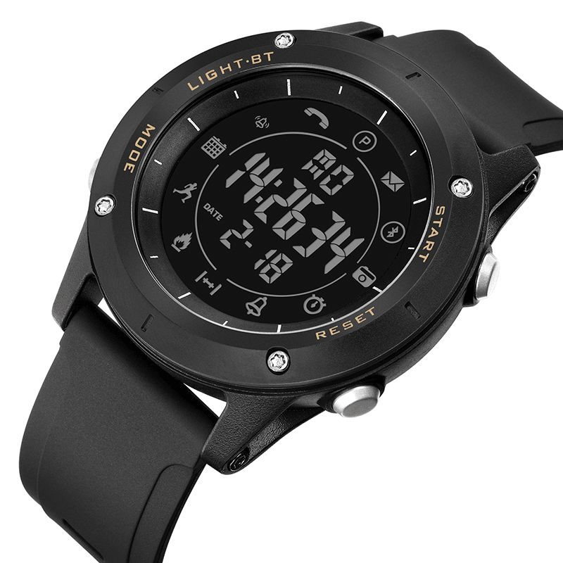 Läs R5011 Bt4.0 Stegräkning Meddelande Ring Påminnelse Väckarklocka Fjärrkamera Smart Digital Watch