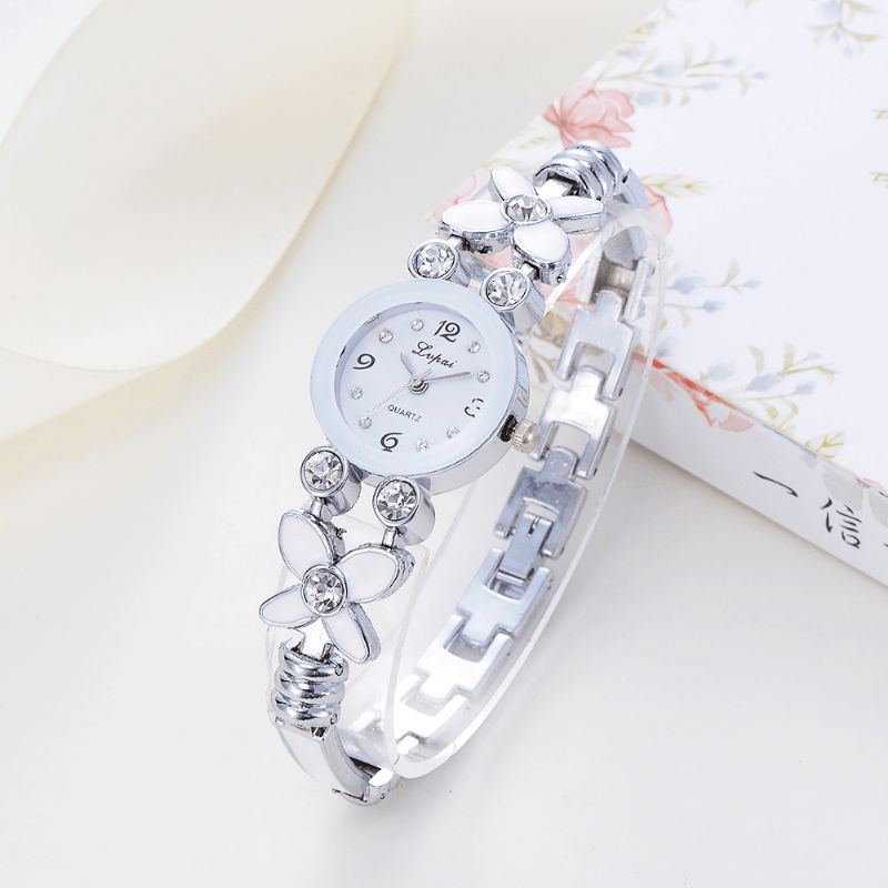 Lvpai Lp171 Flower Dress Dam Armband Watch Crystal Diamond Small Dial Kvartsur