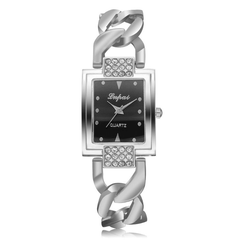 Lvpai P031 Klassisk Design Dam Armbandsur Full Metal Rektangel Urtavla Kvartsur