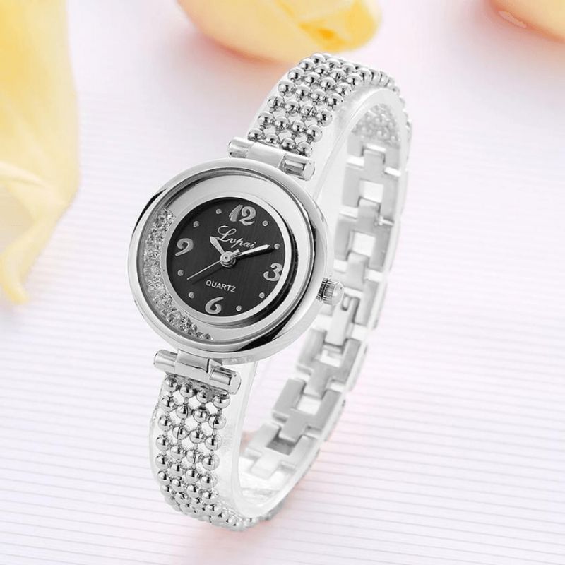 Lvpai P132 Elegant Design Glänsande Kvinnor Armband Watch Strass Kvartsur