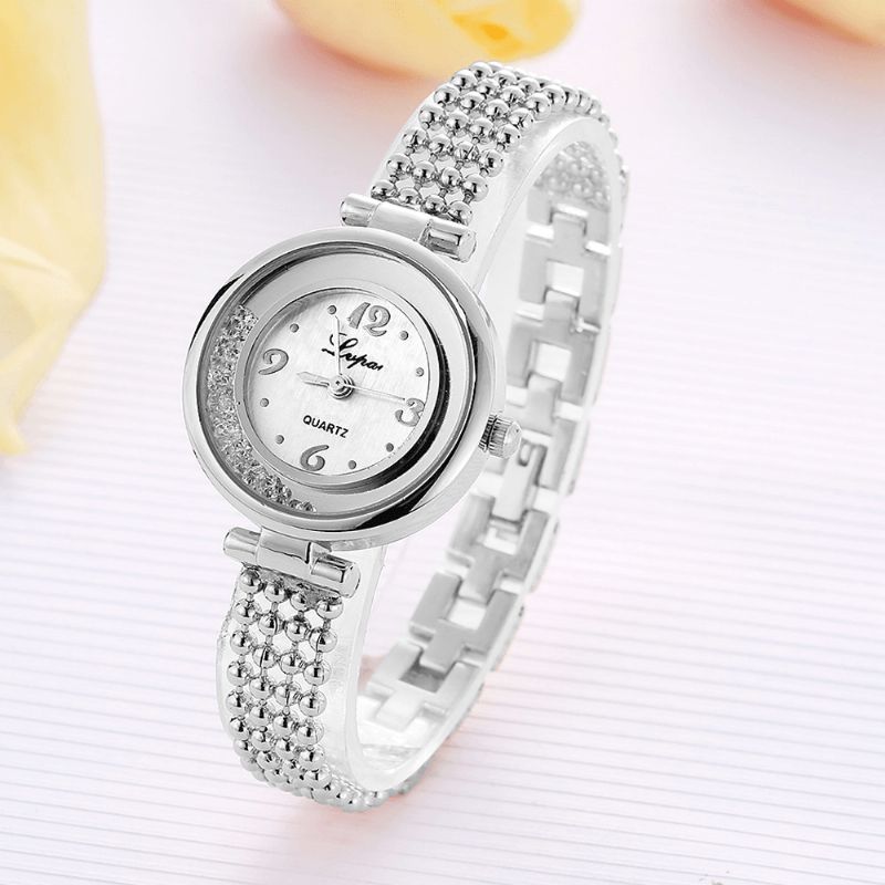 Lvpai P132 Elegant Design Glänsande Kvinnor Armband Watch Strass Kvartsur