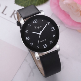 Lvpai P383 Mode Casual Enkel Big Dial Pu-Läderrem Kvinnor Kvartsur