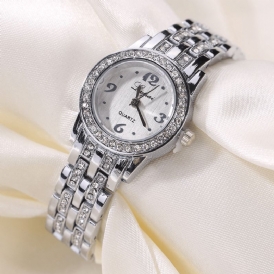 Lvpai Xr1671-1 Diamond Dress Damarmbandsur I Hel Stål Elegant Design Kvartsur