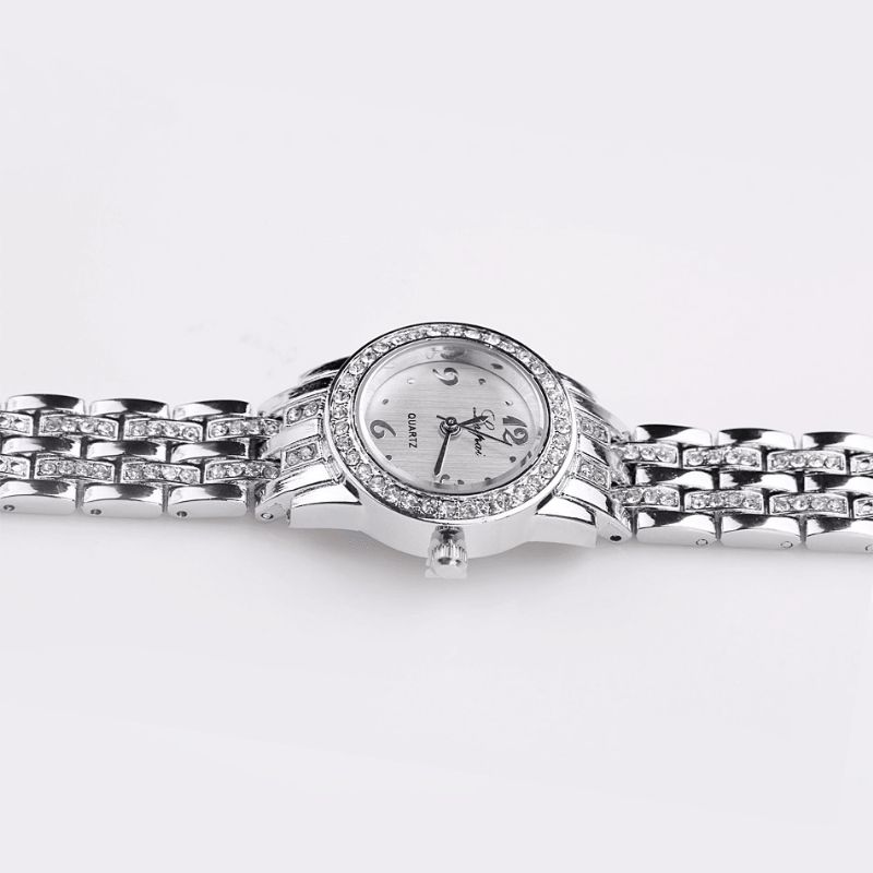 Lvpai Xr1671-1 Diamond Dress Damarmbandsur I Hel Stål Elegant Design Kvartsur