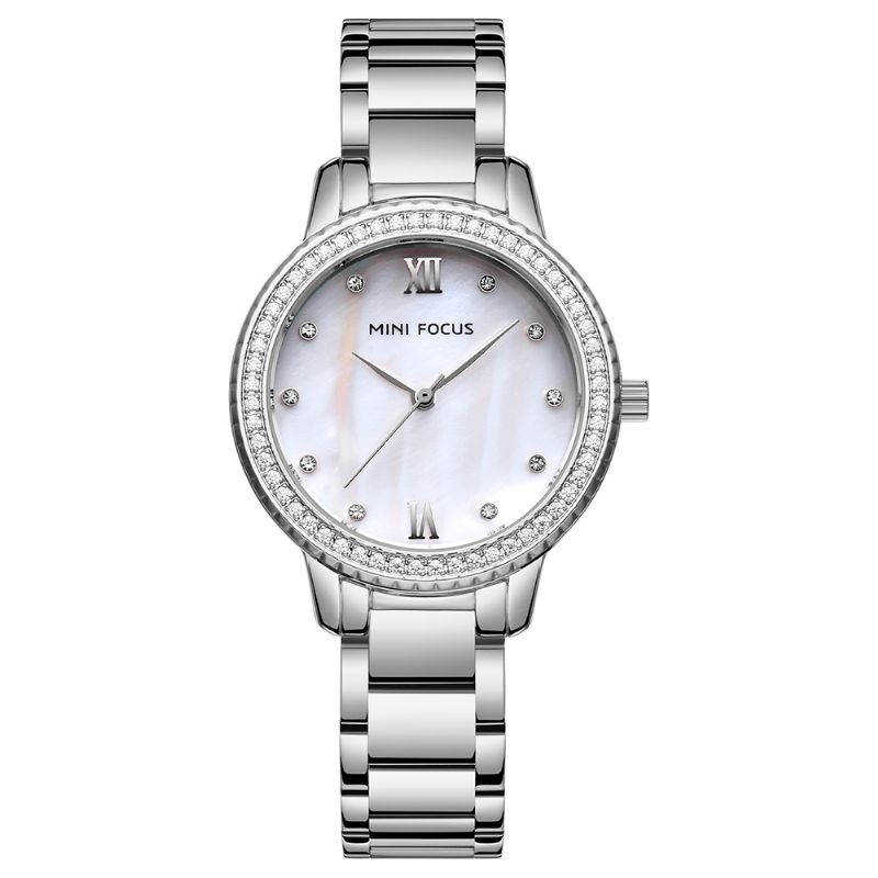 Mini Focus Mf0226L Lyxmärke Modestil Dam Armbandsur Diamond Dam Kvartsur