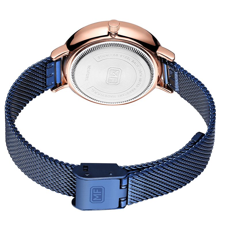 Mini Focus Mf0291L Mode Enkel Diamond Vattentät Milanese Mesh Armband Damklocka Kvartsur