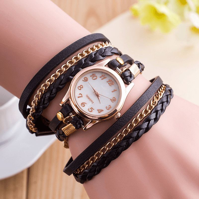 Mode Casual Shell Yta Diamond Armband Watch Dam Kvartsur