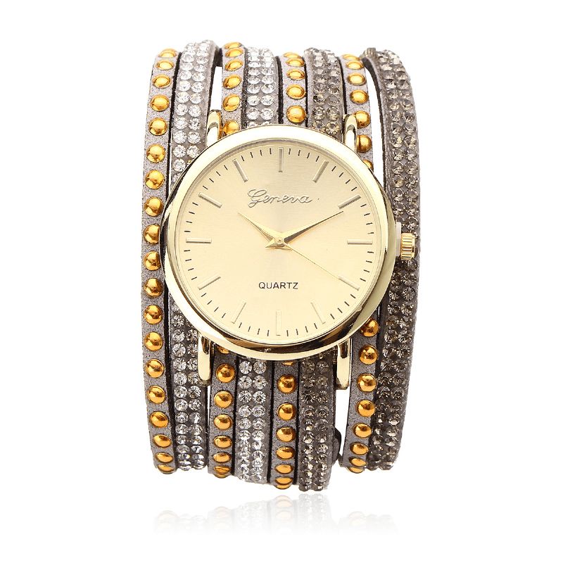 Mode Circle Armband Diamond Dam Watch Kvartsur