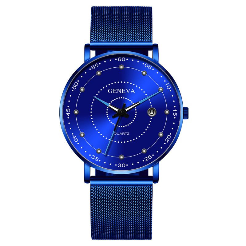 Mode Legering Herr Business Watch Dekorerad Pointer Luminous Kvartsur