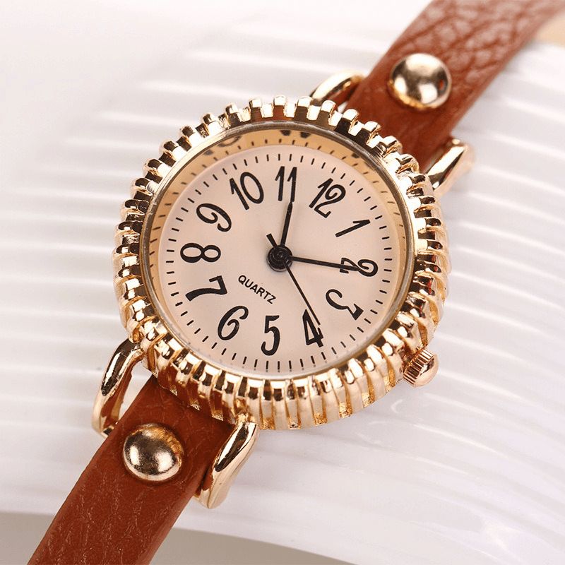 Mode Three Pearl Damklocka Damklänning Watch Armband Kvartsur