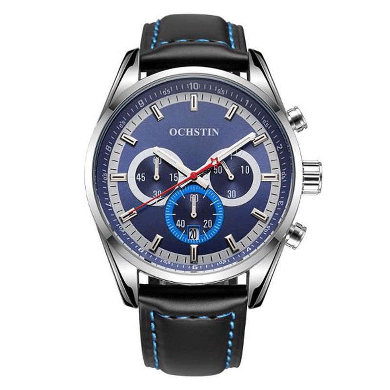 Ochstin 6046G Herr Kvartsur Luxury Läderrem Business Watch