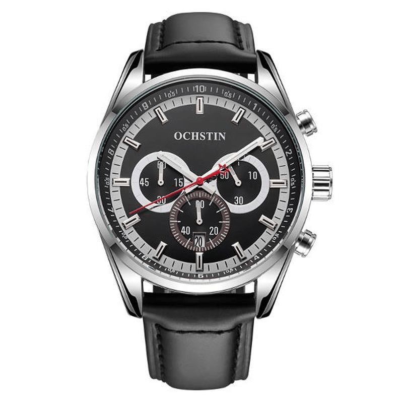 Ochstin 6046G Herr Kvartsur Luxury Läderrem Business Watch