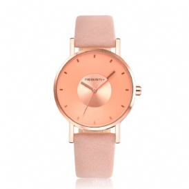 Rebirth Re055 Rose Gold-Fodral Kvinnor Armbandsur Casual Style Present Läderrem Quartz Klockor