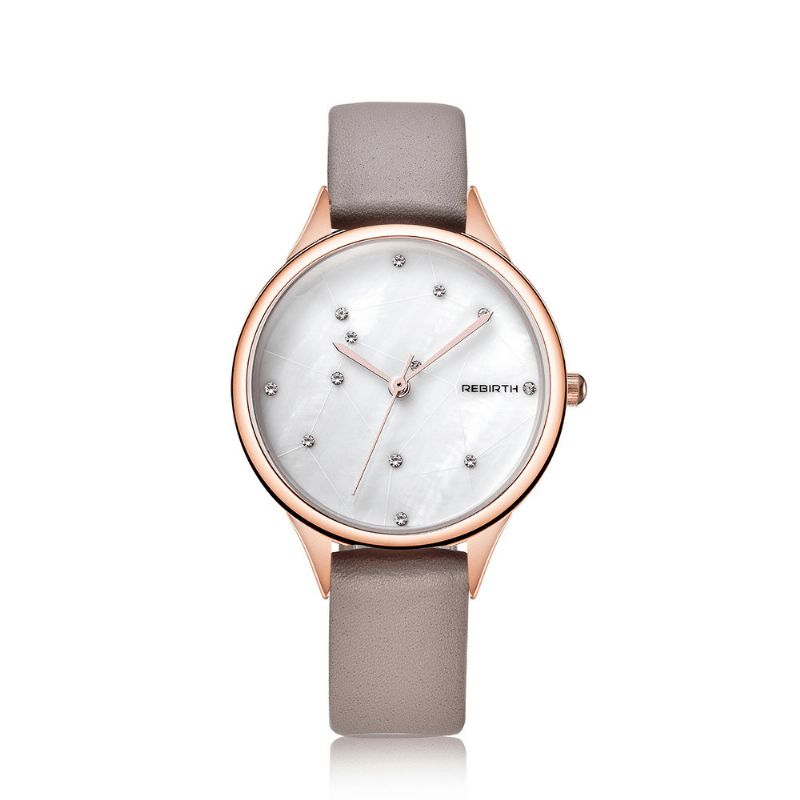 Rebirth Re086 Starry Sky Dam Armbandsur Rose Gold Case Kvartsur