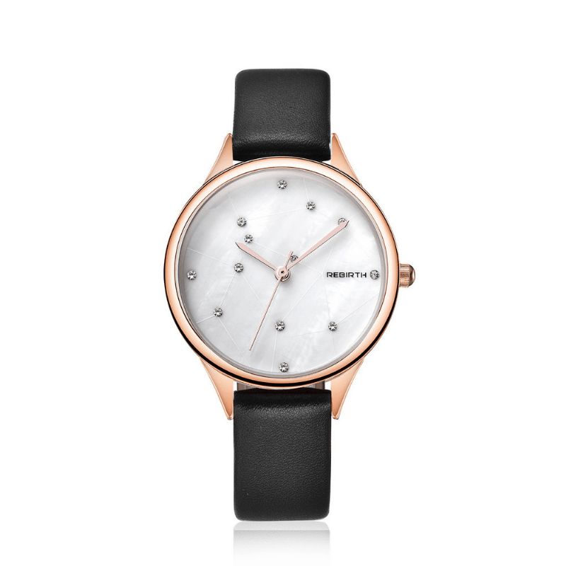 Rebirth Re086 Starry Sky Dam Armbandsur Rose Gold Case Kvartsur