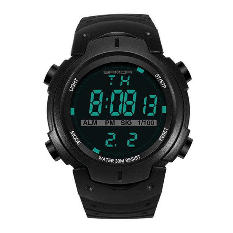 Sanda 269 Digital Watch Luminous Motion Timing Stoppur Kalender Alarm Watch Outdoor Sport Watch