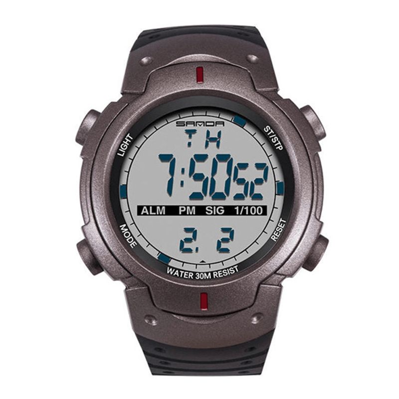 Sanda 269 Digital Watch Luminous Motion Timing Stoppur Kalender Alarm Watch Outdoor Sport Watch