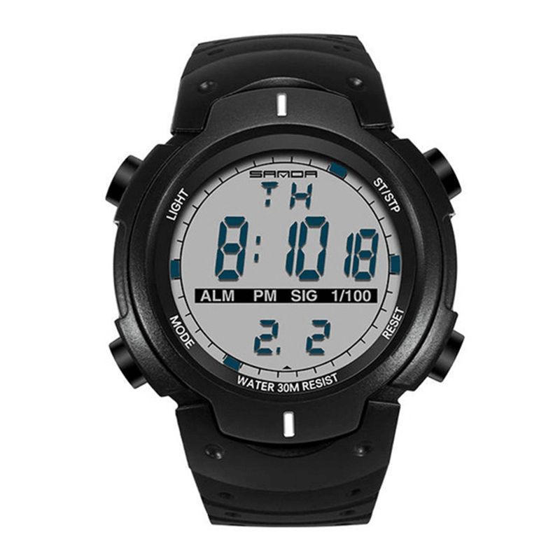 Sanda 269 Digital Watch Luminous Motion Timing Stoppur Kalender Alarm Watch Outdoor Sport Watch