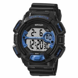 Sanda 319 Digital Watch Lysande Display Kalender Alarm Stoppur Watch Outdoor Sport Watch