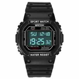 Sanda 329 Mode Led Display Herrklocka Vattentät Sport Digital Watch