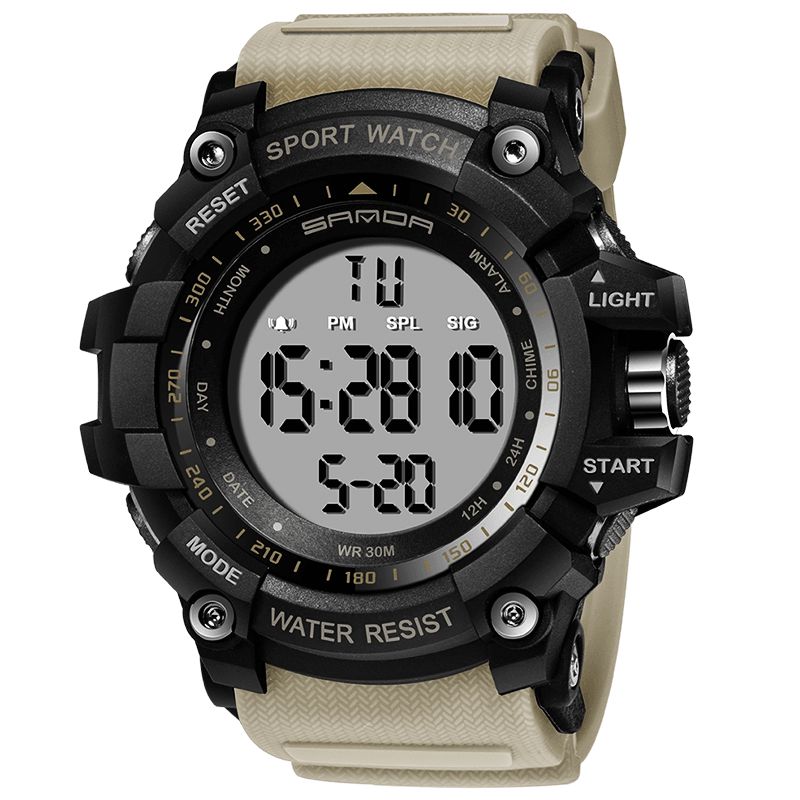 Sanda 359 Digital Watch Military Multifunction Stoptwatch Waterproof Student Herr Watch