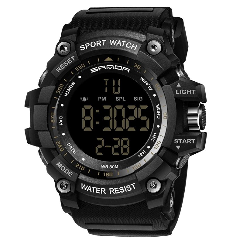 Sanda 359 Digital Watch Military Multifunction Stoptwatch Waterproof Student Herr Watch