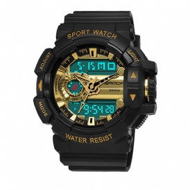 Sanda 599 Luminous Display Candar Stoppur Herr Mode Sportklocka Dual Display Digital Watch