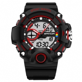 Sanda 715 Dual Display Multi-Function Sport Stoppur Outdoor Mode Män Digital Watch