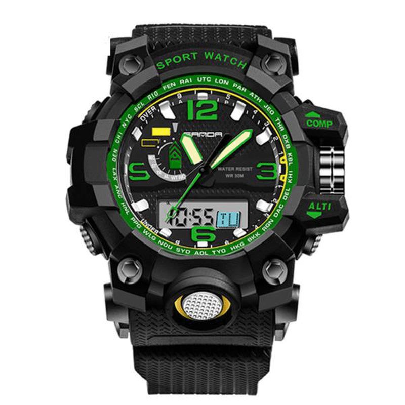 Sanda 732 Mode Led Display Herrklocka 30M Vattentät Sport Digital Watch