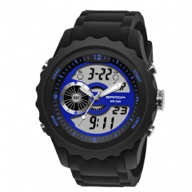 Sanda 769 Dual Digital Digital Watch Herr Pu Stoppur Luminous Display Calendar Outdoor Sport Watch