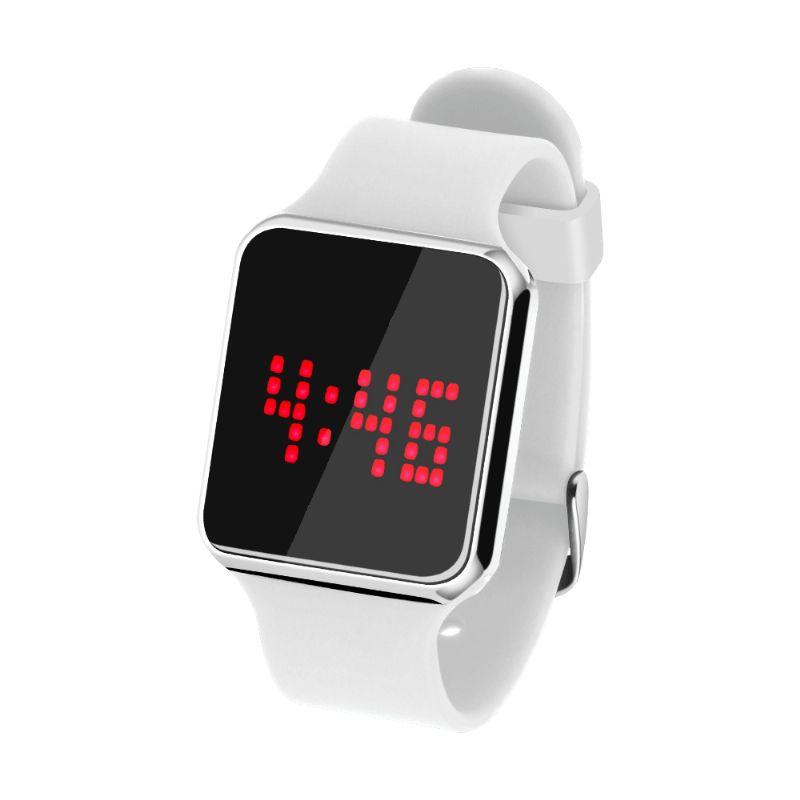 Senors Sn145 Dynamic Led Screen Alarm Calendar 12 24 Hour Luminous Waterproof Silikon Rem Digital Watch