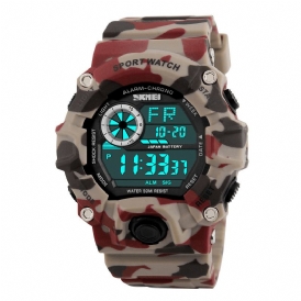 Skmei 1019 Digital Watch Mode Multi-Funcional Sports Chronograph 50M Vattentät Herrarmbandsur