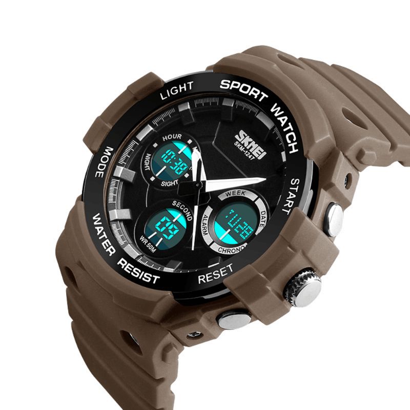 Skmei 1247 Dual Display Digital Watch Herr Luminous Chronograph Alarm Watch Outdoor Sport Watch