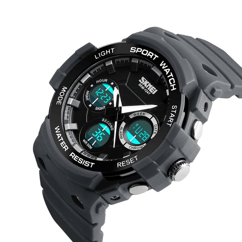 Skmei 1247 Dual Display Digital Watch Herr Luminous Chronograph Alarm Watch Outdoor Sport Watch