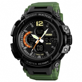 Skmei 1343 Digital Watch Dual Display Chronograph 3 Time Waterproof Alarm Digital Quartz Armbandsur