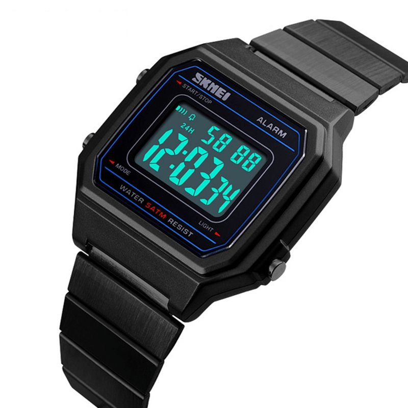 Skmei 1377 Luminous Week Display Vattentät Casual Style Digital Watch Herrarmbandsur