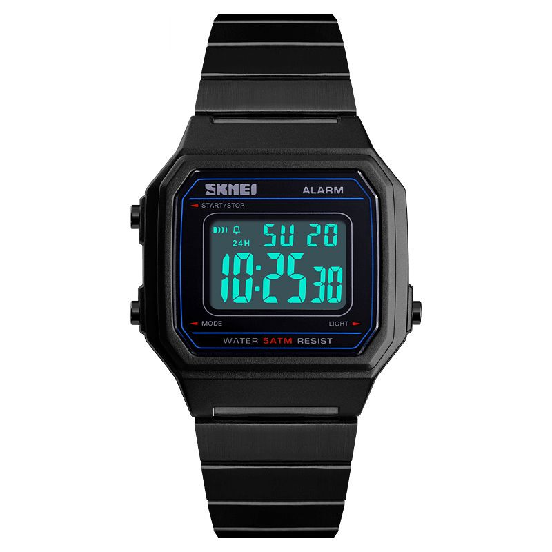 Skmei 1377 Luminous Week Display Vattentät Casual Style Digital Watch Herrarmbandsur